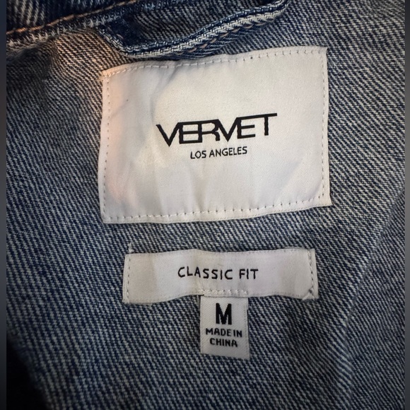 Vervet Distressed Denim Trucker Jacket Classic Size M. VGUC - Picture 6 of 10